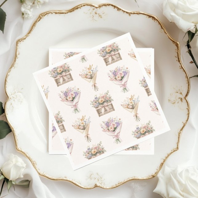 Fresh off Market Bouquet Brautparty Serviette (Von Creator hochgeladen)