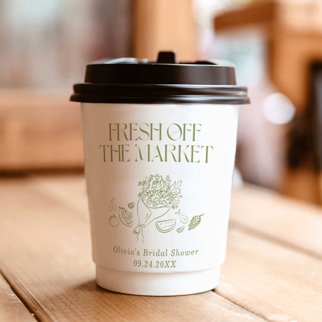 Fresh off Market Brautparty, Bauer Market Pappbecher (Von Creator hochgeladen)