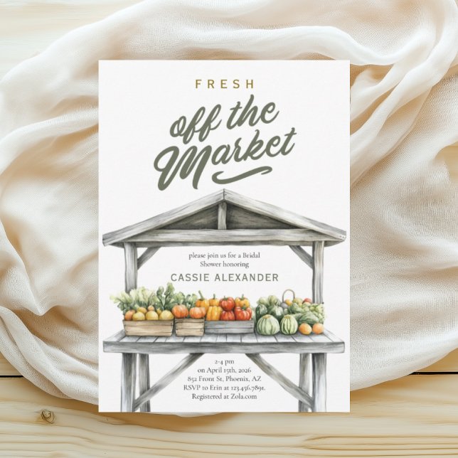 Fresh off Market Brautparty Einladung (Von Creator hochgeladen)