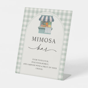 Fresh off Market Brautparty Mimosa Bar Sockelschild