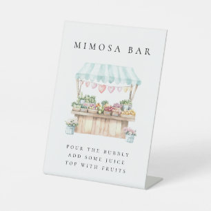 Fresh off Market Brautparty Mimosa Bar Sockelschild