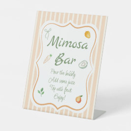 Fresh off Market Brautparty Mimosa Bar Sockelschild