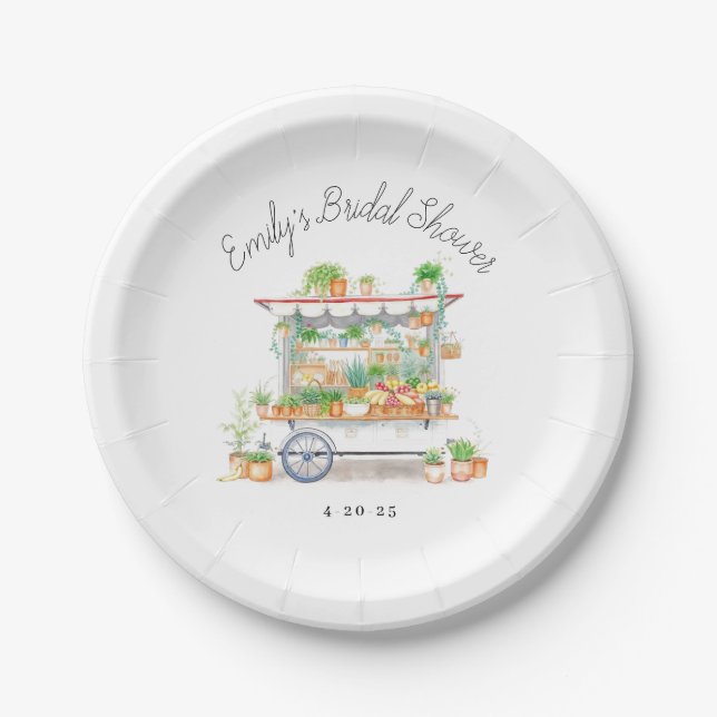 Fresh off Market Brautparty Pappteller (Vorderseite)