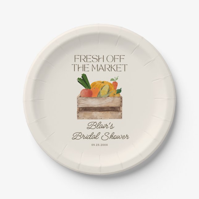 Fresh off Market Brautparty Pappteller (Vorderseite)