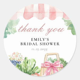 Fresh off Market Brautparty Runder Aufkleber