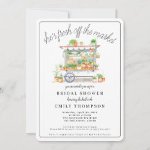 Fresh off Market Bridal Dusche Einladung