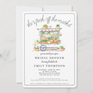 Fresh off Market Bridal Dusche Einladung