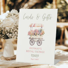 Fresh off Market Cards and Gifts Brautparty Sockelschild