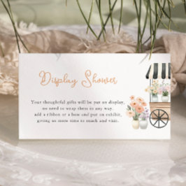 Fresh off Market Display Dusche Begleitkarte