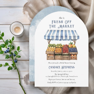 Fresh off Market Farm Stand Brautparty Einladung