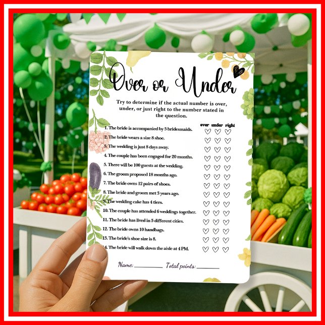 Fresh off Market Over or under Bridal Game (Von Creator hochgeladen)