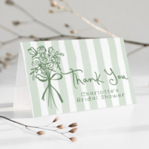 Fresh off Market Sage Green Bridal Vielen Dank Karte