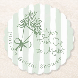 Fresh off Market Sage green whimsical Bouquet Untersetzer