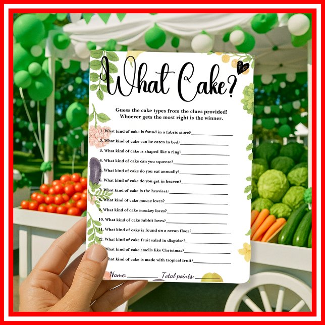 Fresh off Market Was Cake Brautparty Game (Von Creator hochgeladen)