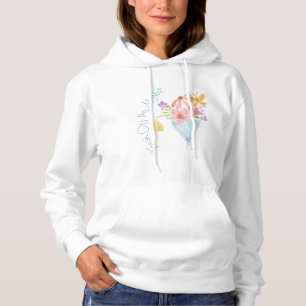 Fresh off Market Wasserfarbe Blumenstrauß Hoodie