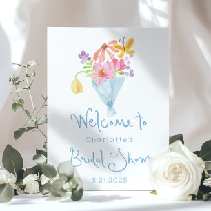 Fresh off Market Watercolor Bridal Willkommen Poster