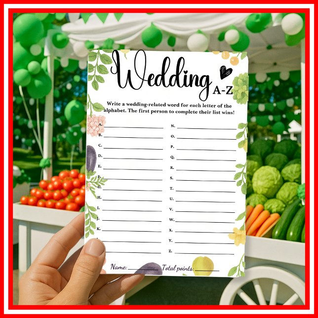 Fresh off Market Wedding A-Z Bridal Game (Von Creator hochgeladen)