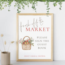 Fresh off of Market Guest Book Sign Brautparty
