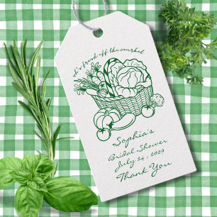 Fresh off the Market Brautparty Favorits Tag Geschenkanhänger