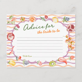 Fresh Off The Market Bridal Shower Advice Begleitkarte