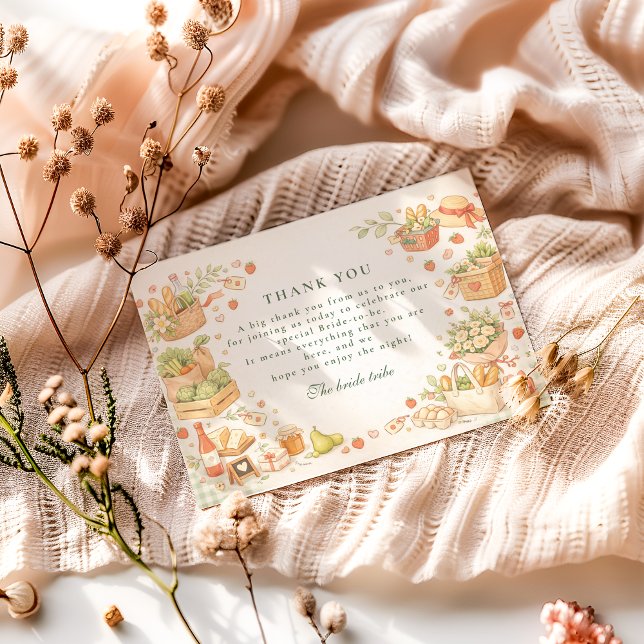 Fresh Off The Market Bridal Shower Dankeskarte (Von Creator hochgeladen)