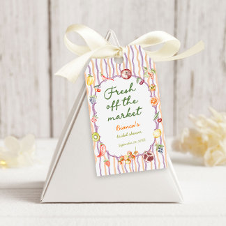 Fresh Off The Market Bridal Shower Favor Tags Geschenkanhänger
