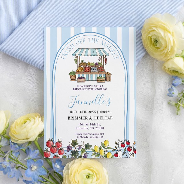 Fresh Off The Market Bridal Shower Invitation Einladung (Von Creator hochgeladen)