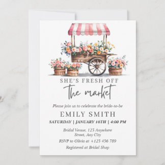 Fresh Off The Market Bridal Shower Invitation Temp Einladung