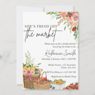 Fresh Off The Market Bridal Shower Invitation Temp Einladung