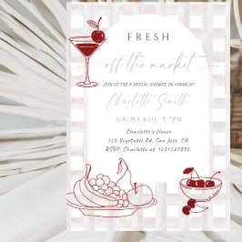 Fresh Off The Market Bridal Shower Party Einladung