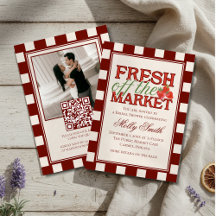 Fresh Off the Market Checkered Bridal Shower