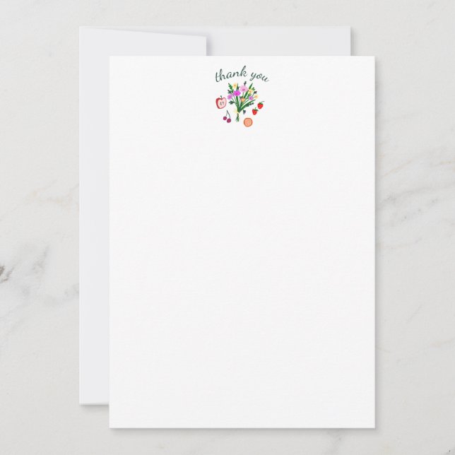 FRESH OFF THE MARKET Cute Custom Bridal Shower Dankeskarte (Vorderseite)