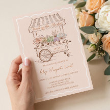 Fresh Off The Market Floral Cart Bridal Shower