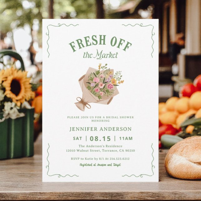 Fresh Off The Market Garden Brautparty Einladung (Von Creator hochgeladen)