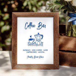 Fresh Off The Market Kaffee-Bar-Schild für Brautpa