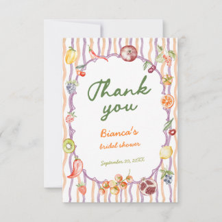 Fresh Off The Market Whimsical Bridal Shower Dankeskarte