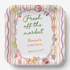 Fresh Off The Market Whimsical Bridal Shower Pappteller