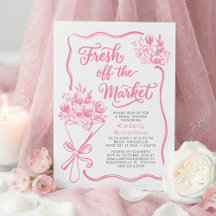 Fresh Off The Market Whimsical Drawn Bridal Shower