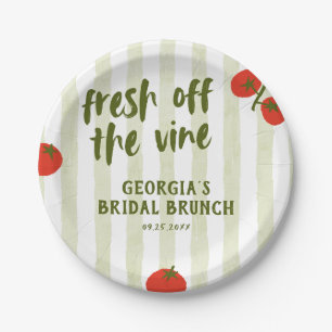 Fresh Off The Vine Tomaten-Brautparty Pappteller