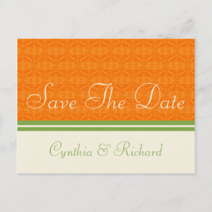 Fresh Orange Citrus Wedding Save the Date Postcard Ankündigungspostkarte