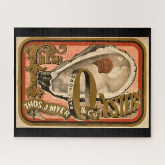 Fresh Oysters Vintage Baltimore Ad circa 1870