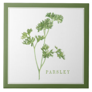 FRESH PARSLEY 6x6 Keramik Tile (+text) Grün Fliese