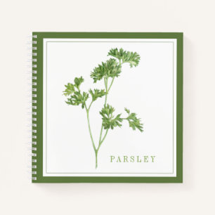 FRESH PARSLEY 8.5x8.5 SpiralNotebook - Grün Notizbuch