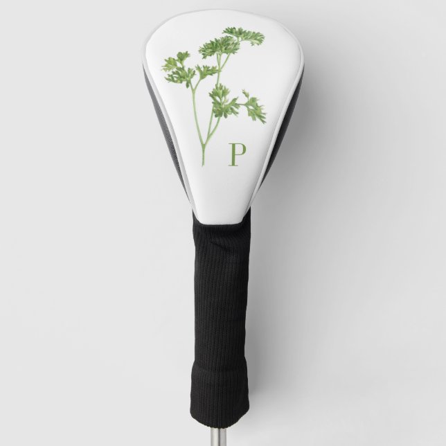 FRESH PARSLEY Golf Driver Cover + Initial Headcover (Vorderseite)