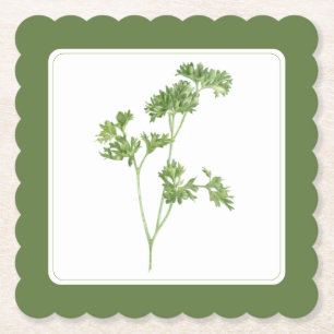 FRESH PARSLEY Scallop Square Untersetzer (-text) G