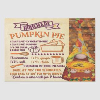 Fresh Pumpkin Pie Gnome Decoupage Seidenpapier