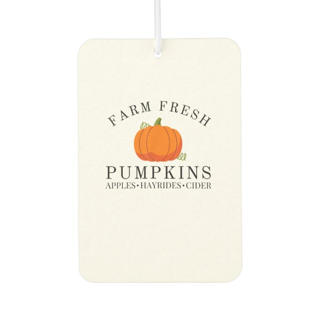 Fresh Pumpkins Äpfel Hayrides Cider Thanksgi Autolufterfrischer (Vorderseite)