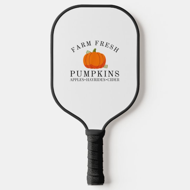 Fresh Pumpkins Äpfel Hayrides Cider Thanksgi Pickleball Schläger (Vorderseite)