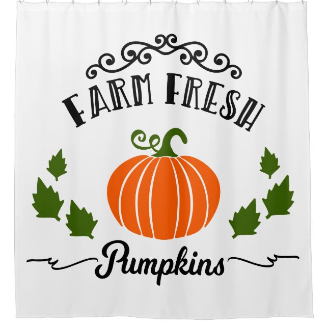 Fresh Pumpkins Duschvorhang (Vorderseite)