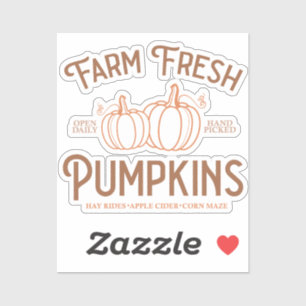 Fresh Pumpkins Fall Aufkleber
